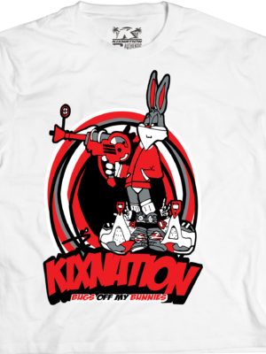 kixnation Air Jordan Retro 8 Bugs Off my Bunnies custom Matching T-shirt